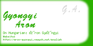 gyongyi aron business card